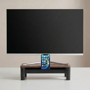 포트리스 플레이기어 내추럴 싱글 모니터받침대 우드 원목 서랍 받침 선반 420 Plus