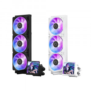 쿨러마스터 MasterLiquid Core LCD 4인치 360 ARGB  블랙