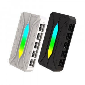러빙쿨 K10 ARGB PWM 쿨링팬 허브 컨트롤러  화이트