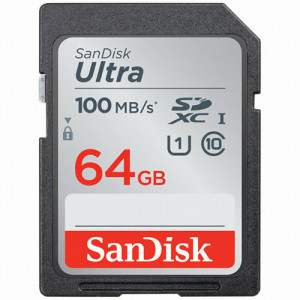 Sandisk SDXC CLASS10 UHS-I Ultra 100MBs 64GB