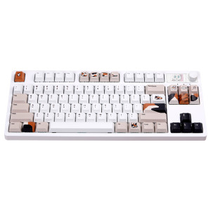 몬스타 몬스타기어 닌자84PRO 유무선 커스텀 기계식 화이트 (갈축) 수제풀윤활