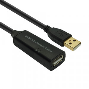 대원TMT USB 2.0 무전원 리피터 연장 케이블 20M DW-USBE-20M