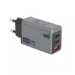 리버네트워크 USB-PD PPSQC3.0 65W 3포트 GaN 충전기 NX-UFC65W 케이블 미포함