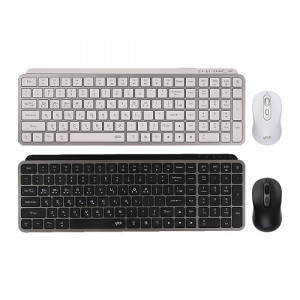 지클릭커 OFFICEPRO WMK225 무선 키보드 마우스 세트  블랙