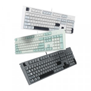 지클릭커 슈퍼히어로 브이옵틱 V104 LED 기계식 글래스큐브  문스톤그레이